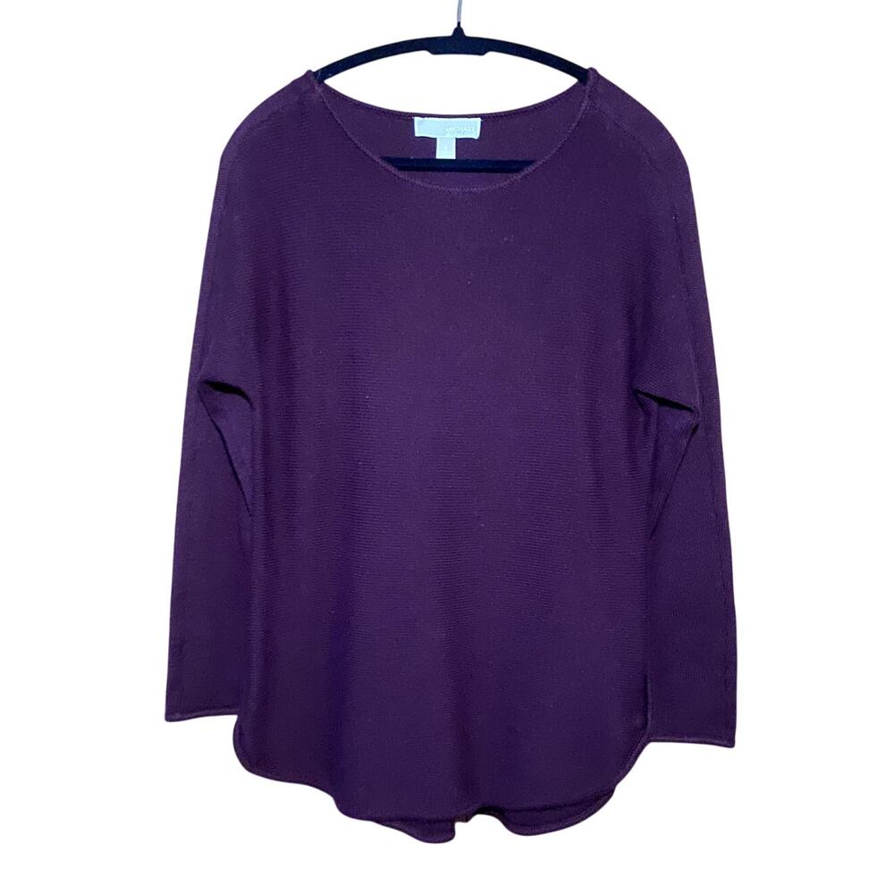 Michael Kors - Women's Small Plum Sweater w/ Gold Zippers